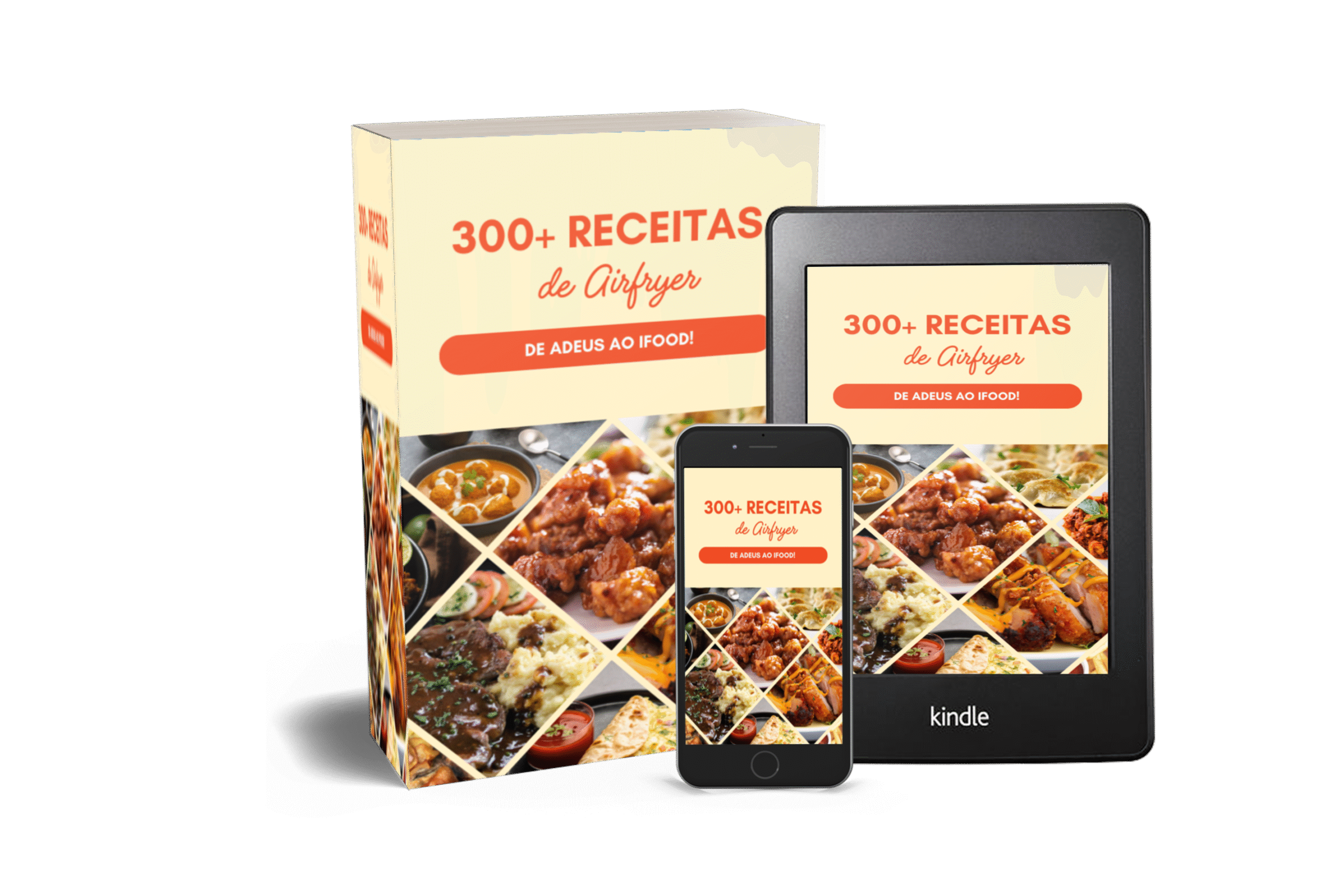 Airfryer com comida deliciosa